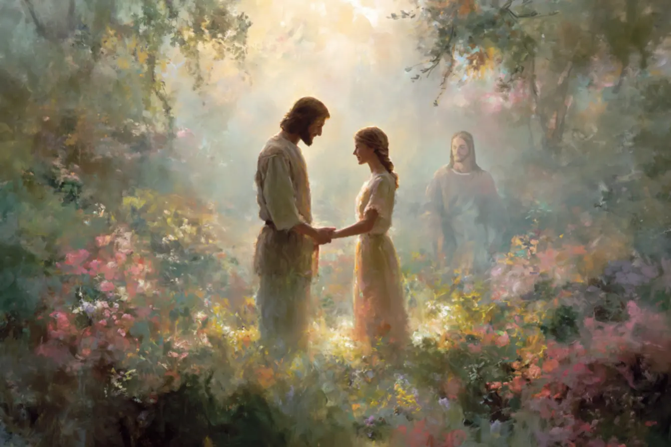 Casal em momentos de reflexão sobre o casamento