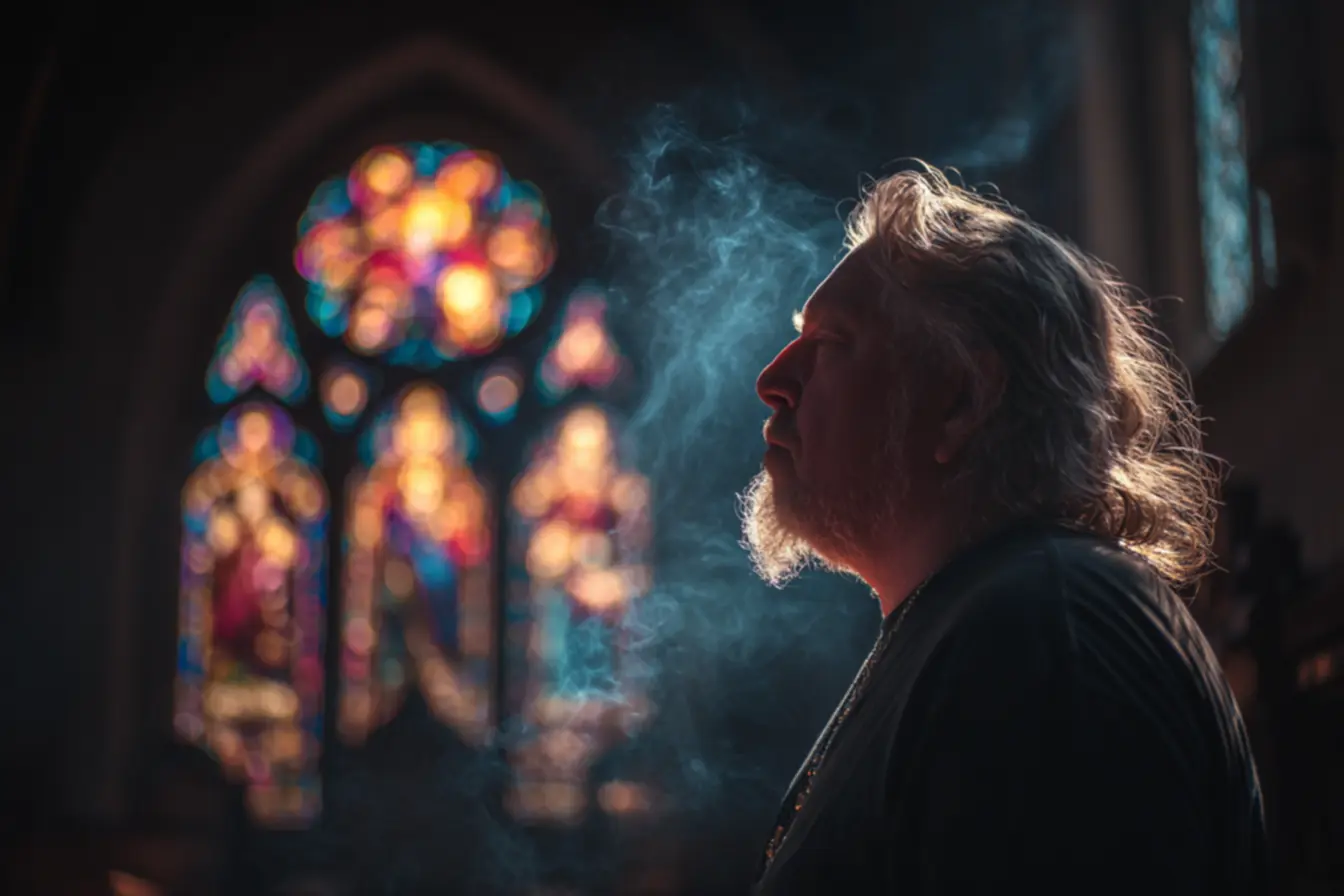 Incenso sendo utilizado para honrar os santos