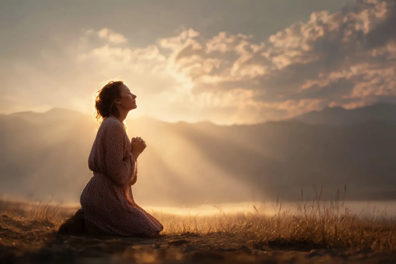 Oração e entrega de coração