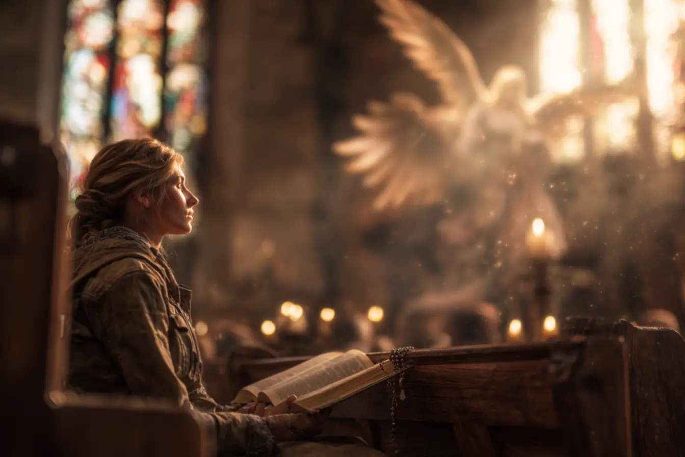 Proteção divina ilustrada com o salmo católico 91