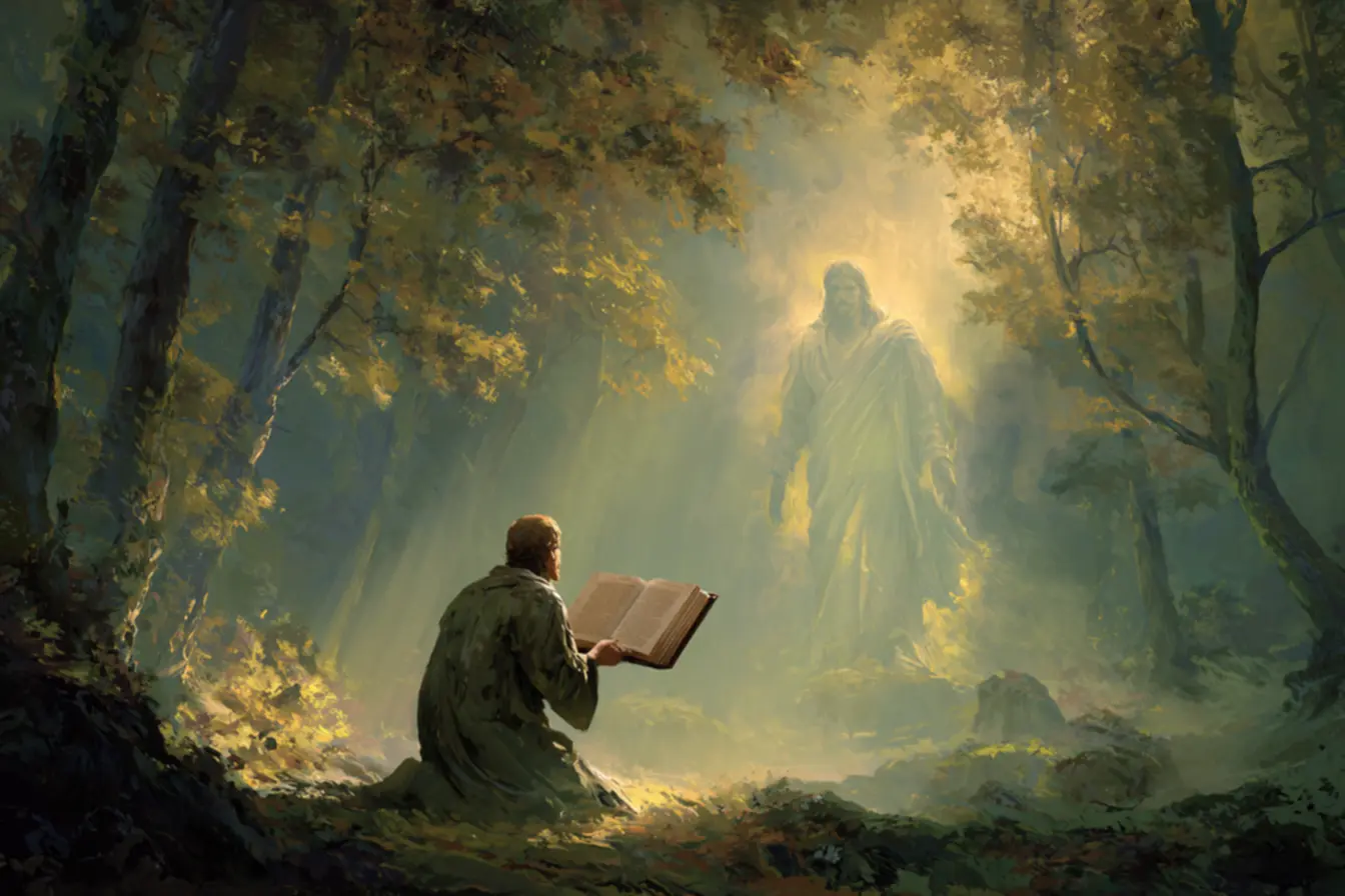 Ilustração que representa a proteção divina