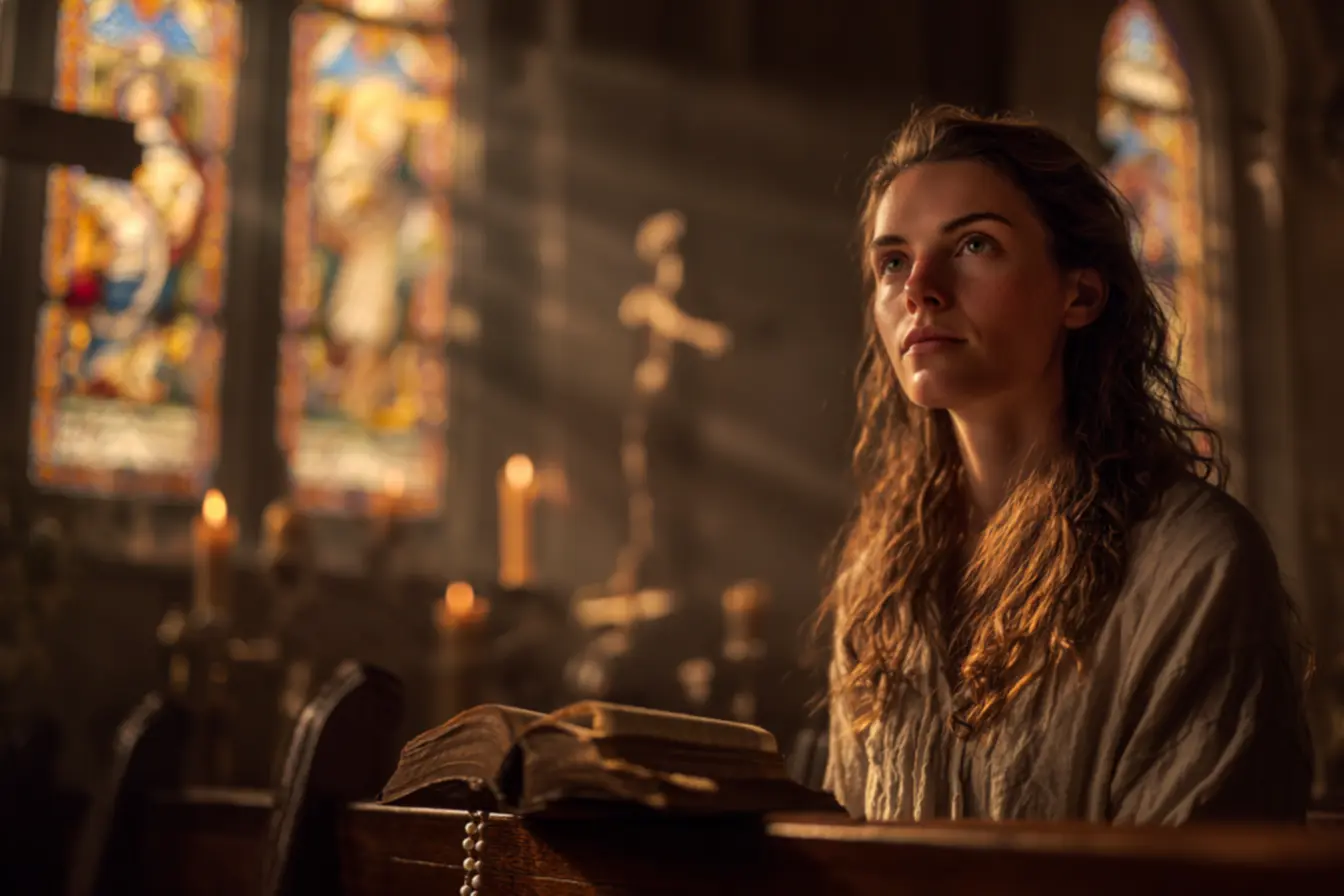 Uma imagem de coração e cruz, representando as frases católicas bonitas sobre o amor divino.