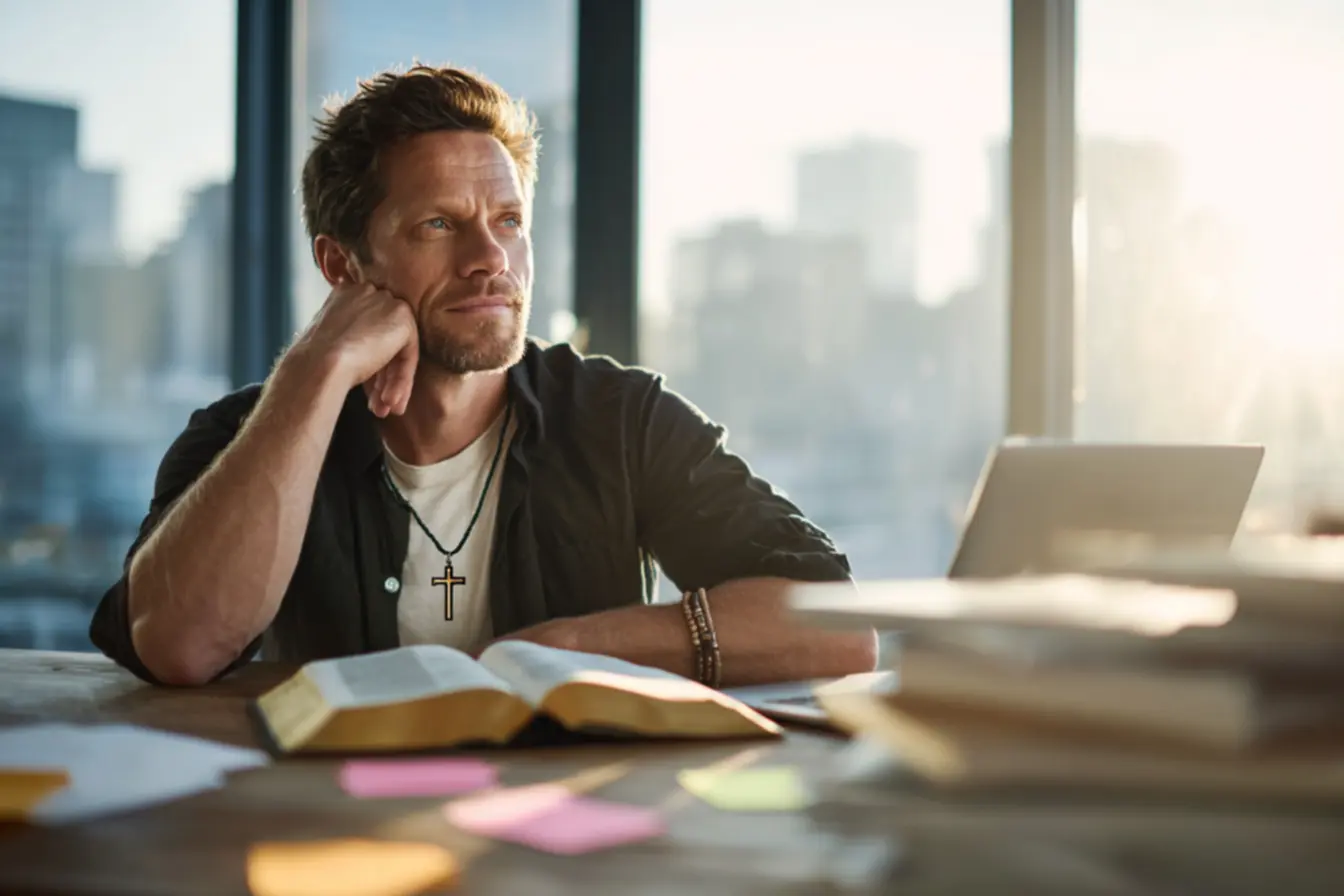Homem trabalhando na terra com a benção divina, o que a bíblia diz sobre o trabalho.