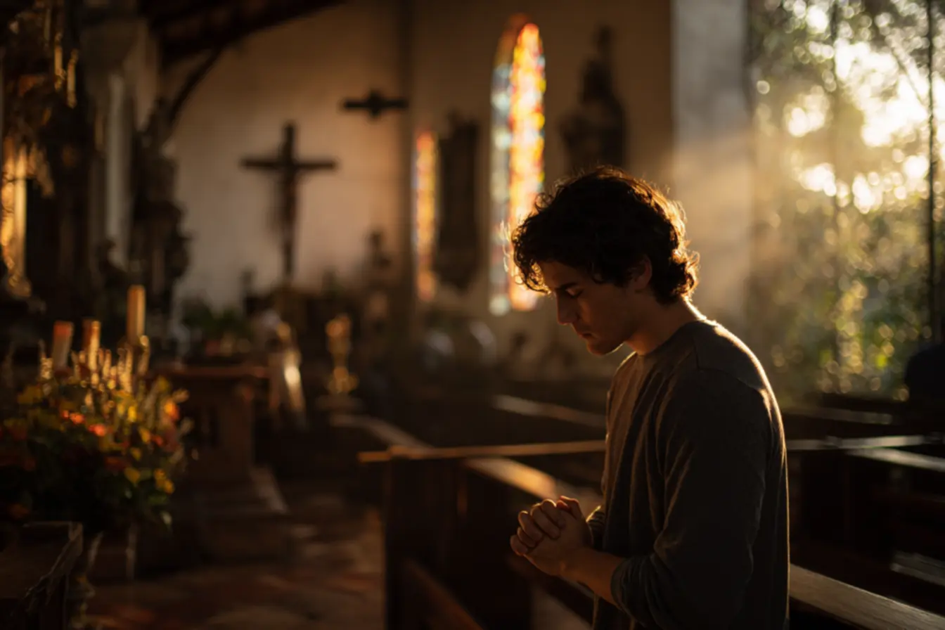 imagem de fiéis e santos inspirando a vocação de todo católico apostólico romano à santidade