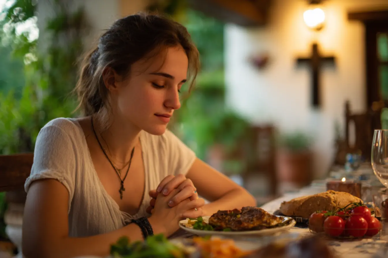 Prato simples sem carne lembrando a abstinência de comer carne na sexta feira santa