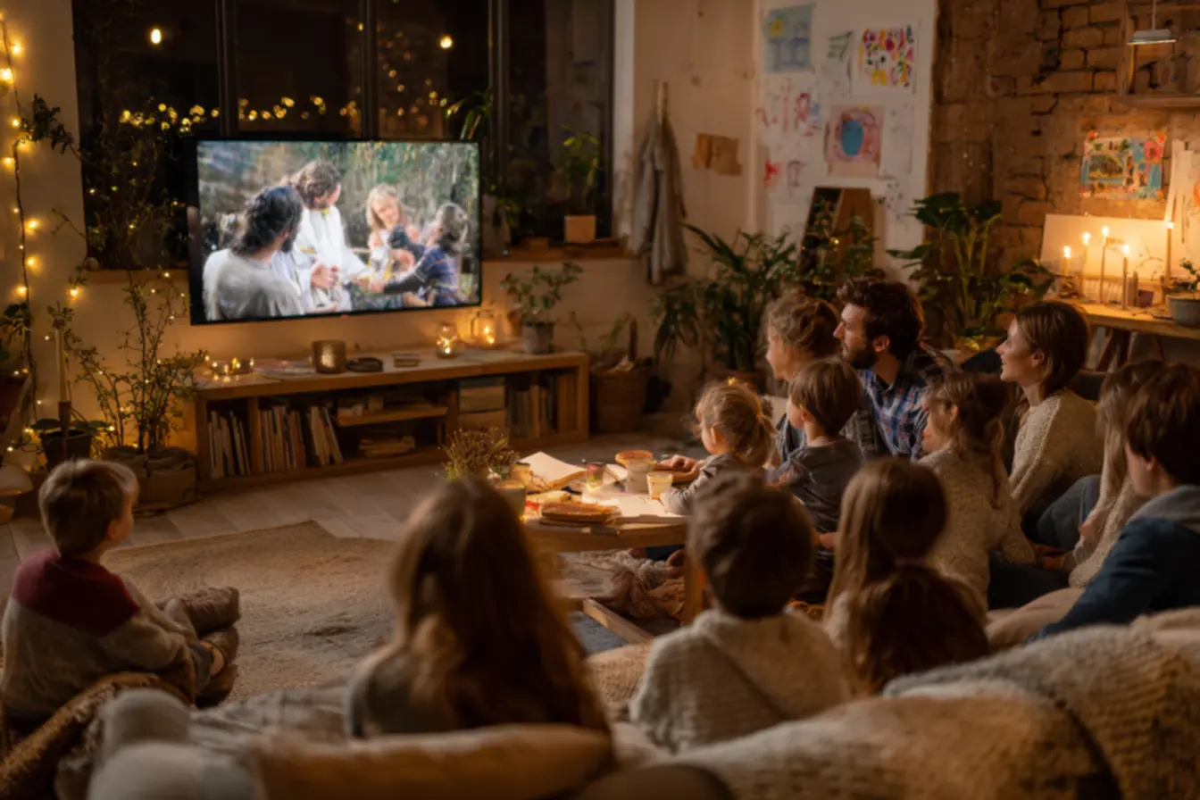 Criança expressando sentimentos após assistir filme