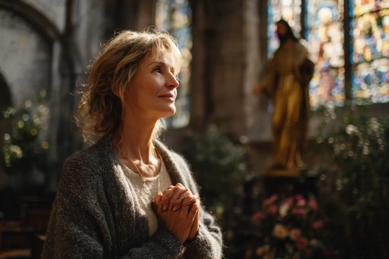 Frase católica sendo escrita em um caderno