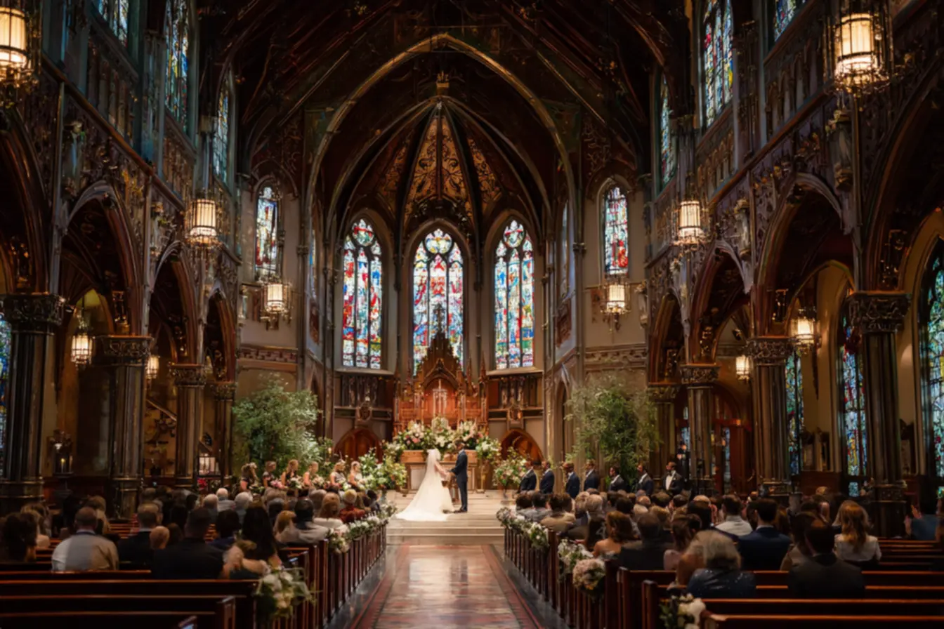 Momento da cerimônia de casamento