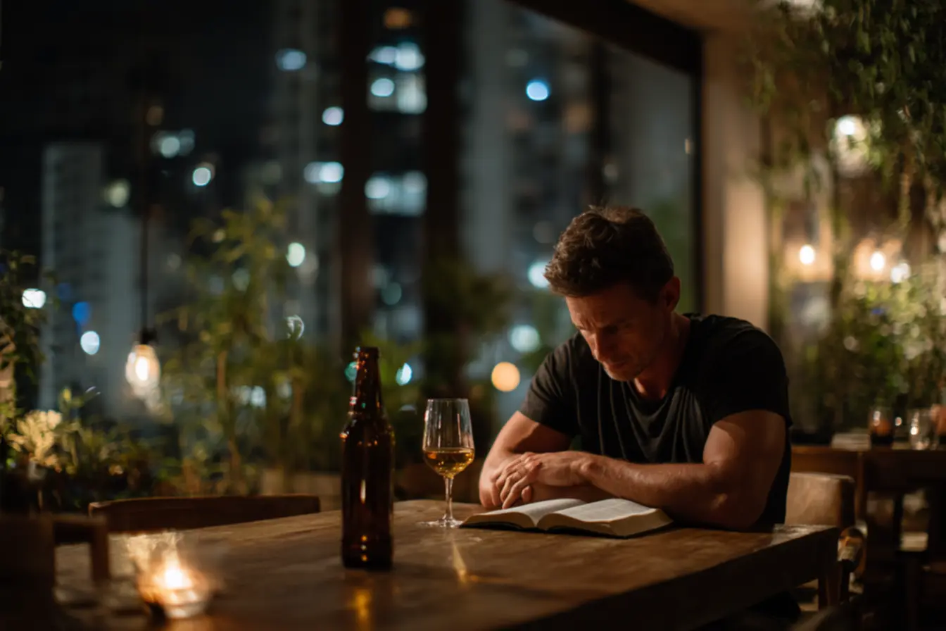 Reflexão bíblica sobre o que a bíblia diz sobre bebida alcoólica e a liberdade interior do cristão