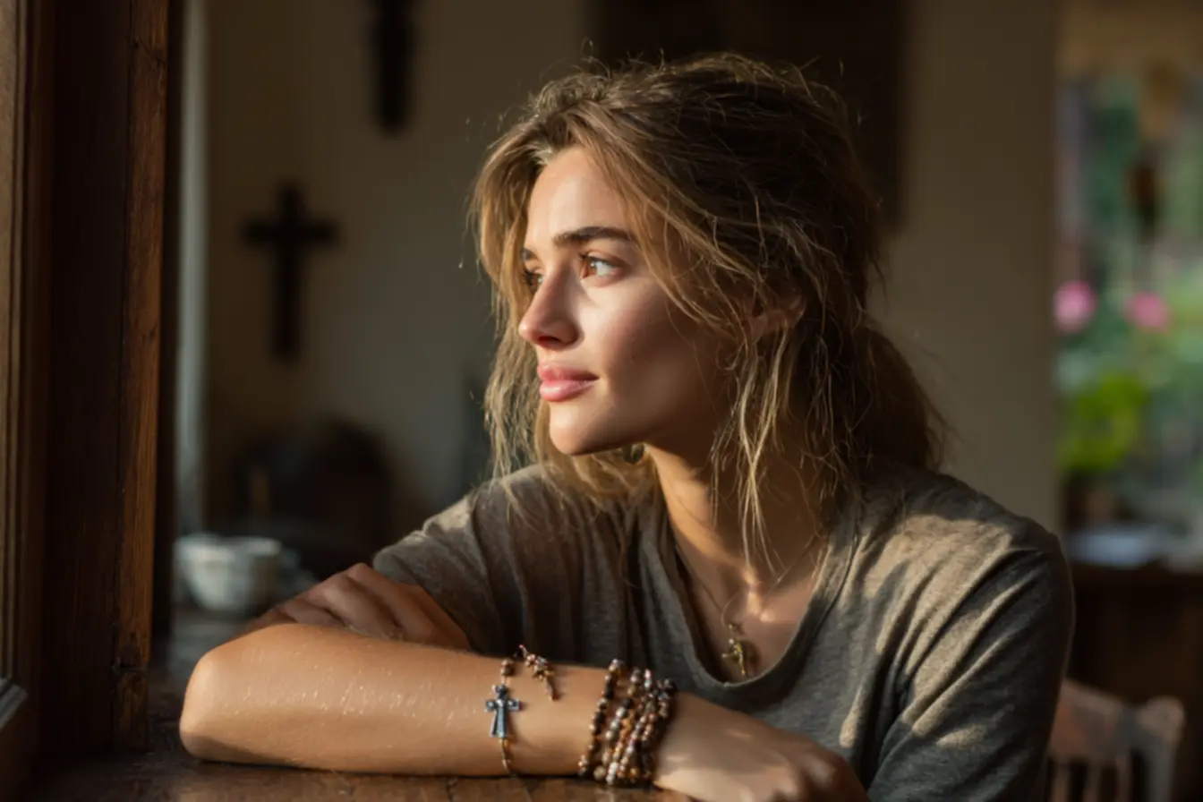 pulseira católica usada como sinal visível da fé no dia a dia