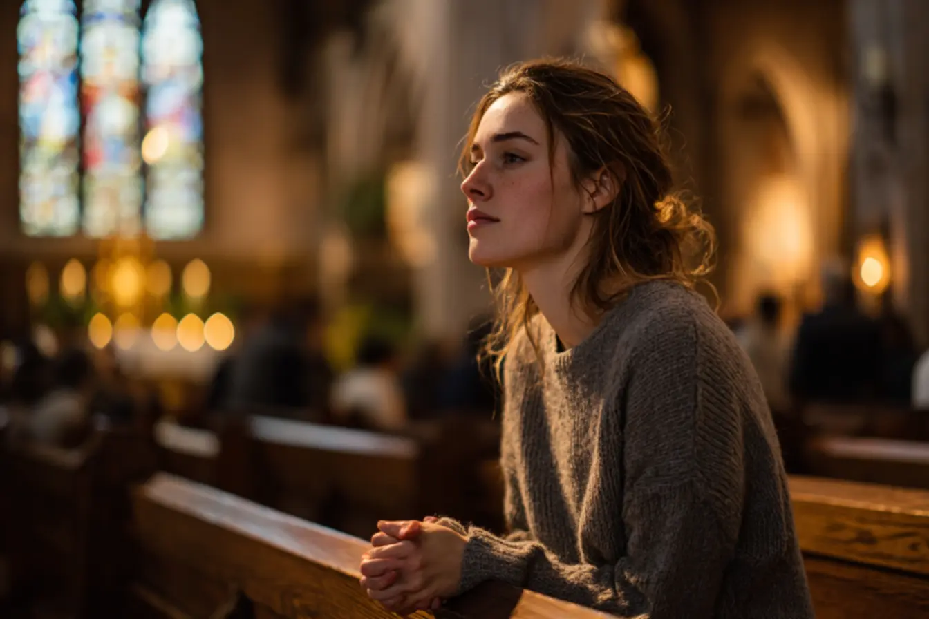 Família vivendo a quaresma católica no cotidiano com oração e gestos simples de fé