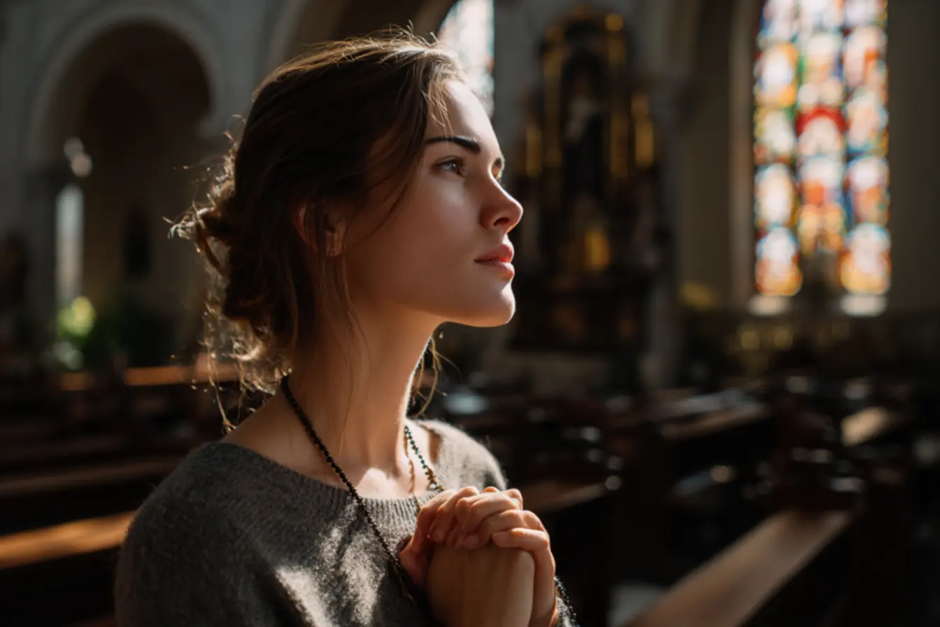 Ilustração sobre santos católicos e a comunhão dos santos católicos