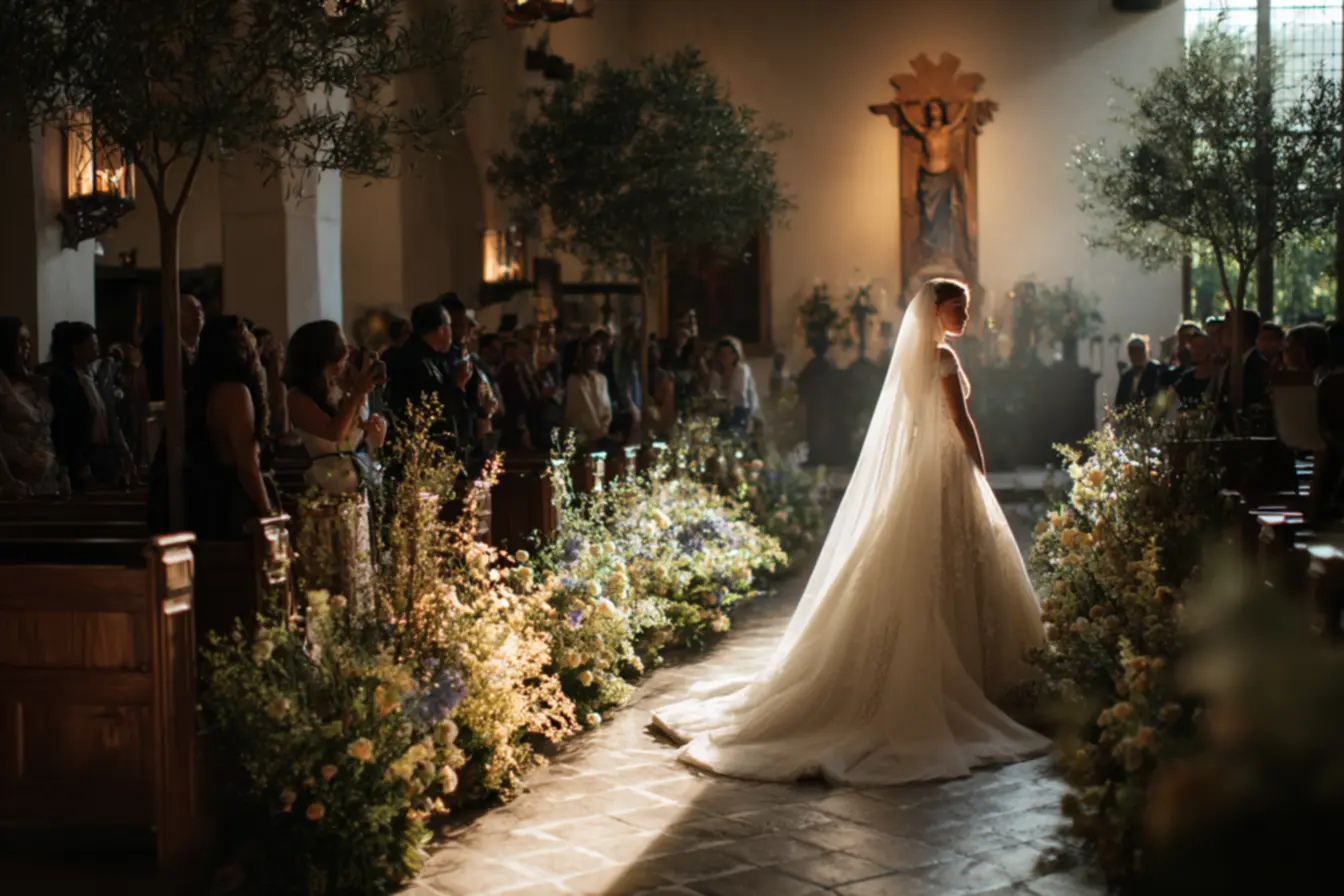 Entrada do noivo na cerimônia