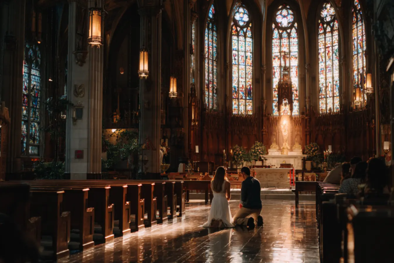 Casais se preparando para o casamento