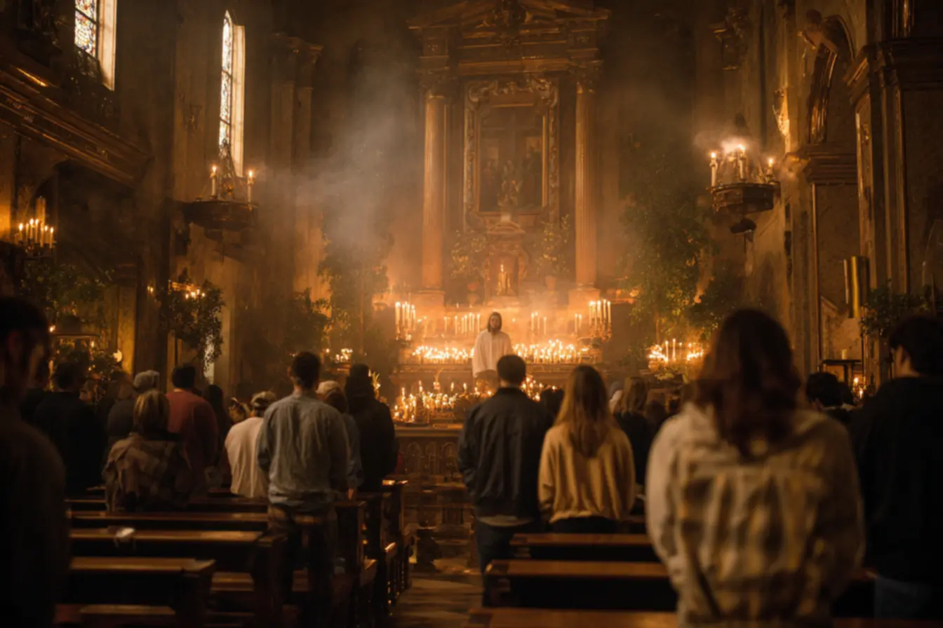 Fumaça de incenso subindo como símbolo de oração