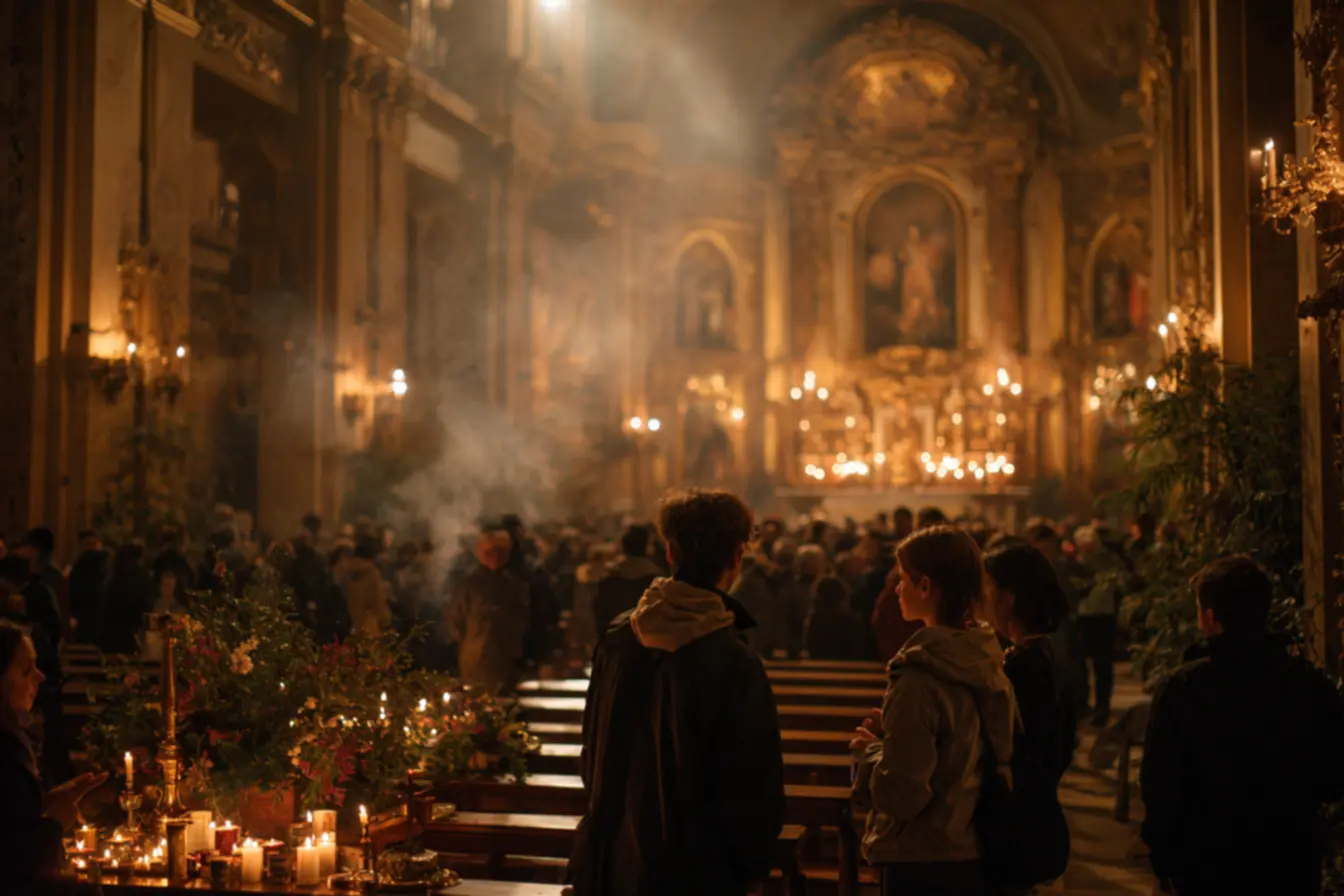 Fé católica envolvendo os sentidos