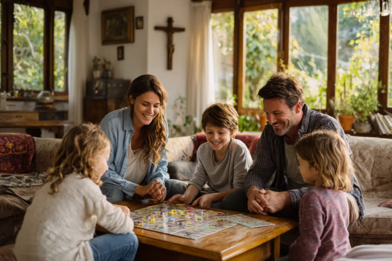 Família jogando juntos