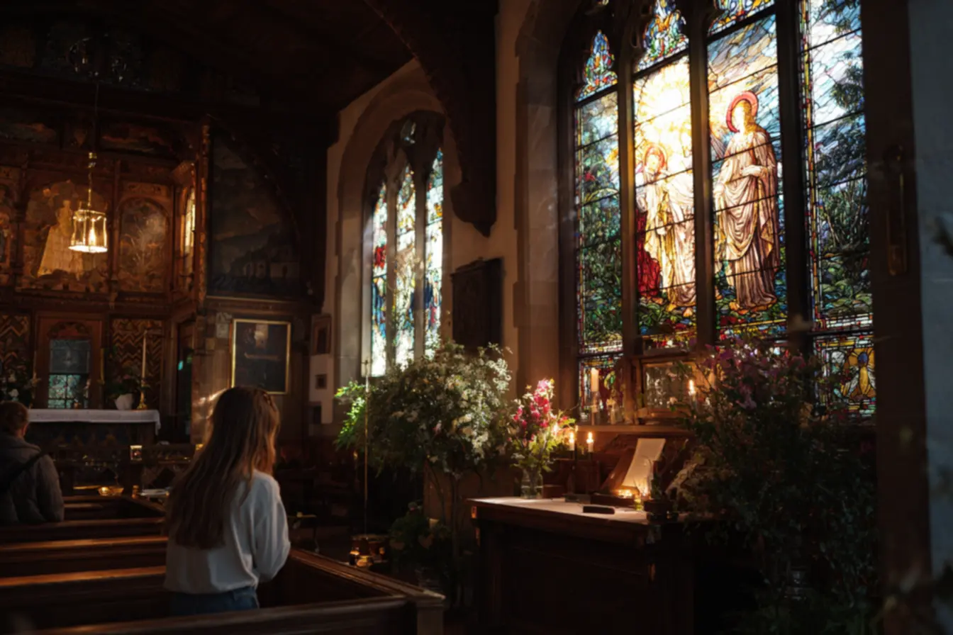 Momento de oração durante a Missa