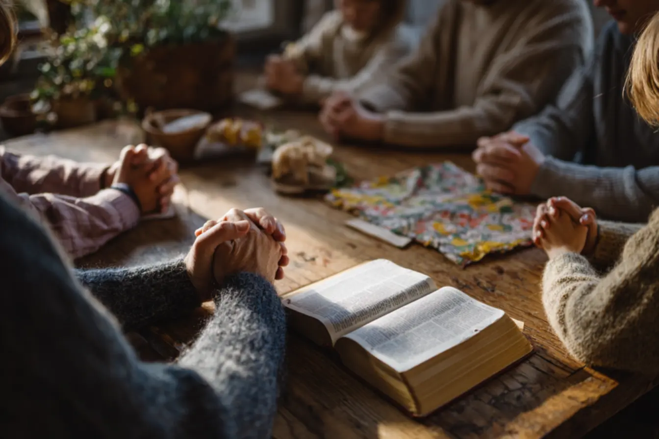 Criança recebendo conforto através da oração